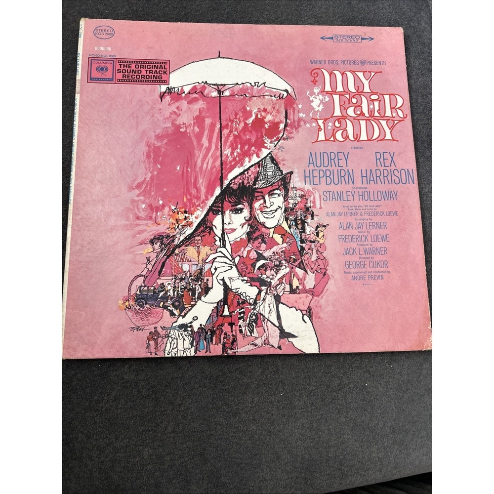 My‎ Fair Lady Soundtrack Audrey Hepburn Rex Harrison 1964 Musical Vinyl VG